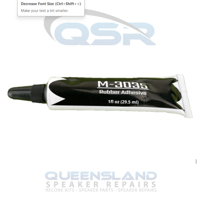Speaker Repair Adhesive - Foam & Rubber Surrounds (M-3035)